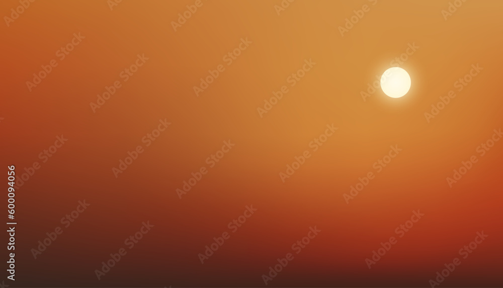 Sunset Sky over the sea in the evening with orange yellow sunlight in Autumn,Horizontal Majestic Peaceful Golden Hour,Beautiful Summer Nature Dusk Sky,Sunrise banner background,Vector illustration Sunset Sky over the sea in the evening with orange yellow sunlight in Autumn,Horizontal Majestic Peaceful Golden Hour,Beautiful Summer Nature Dusk Sky,Sunrise banner background,Vector illustration