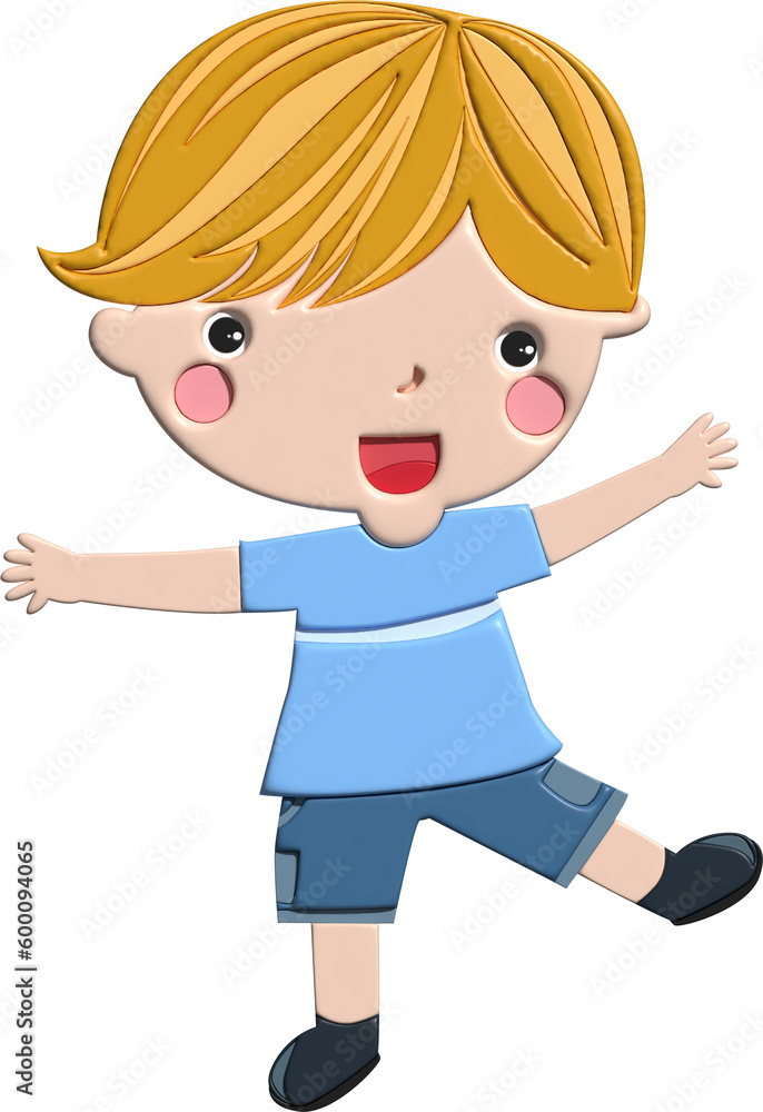 illustration of a child running