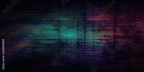 Abstract technological and cybersecurity wallpaper background. Generative AI