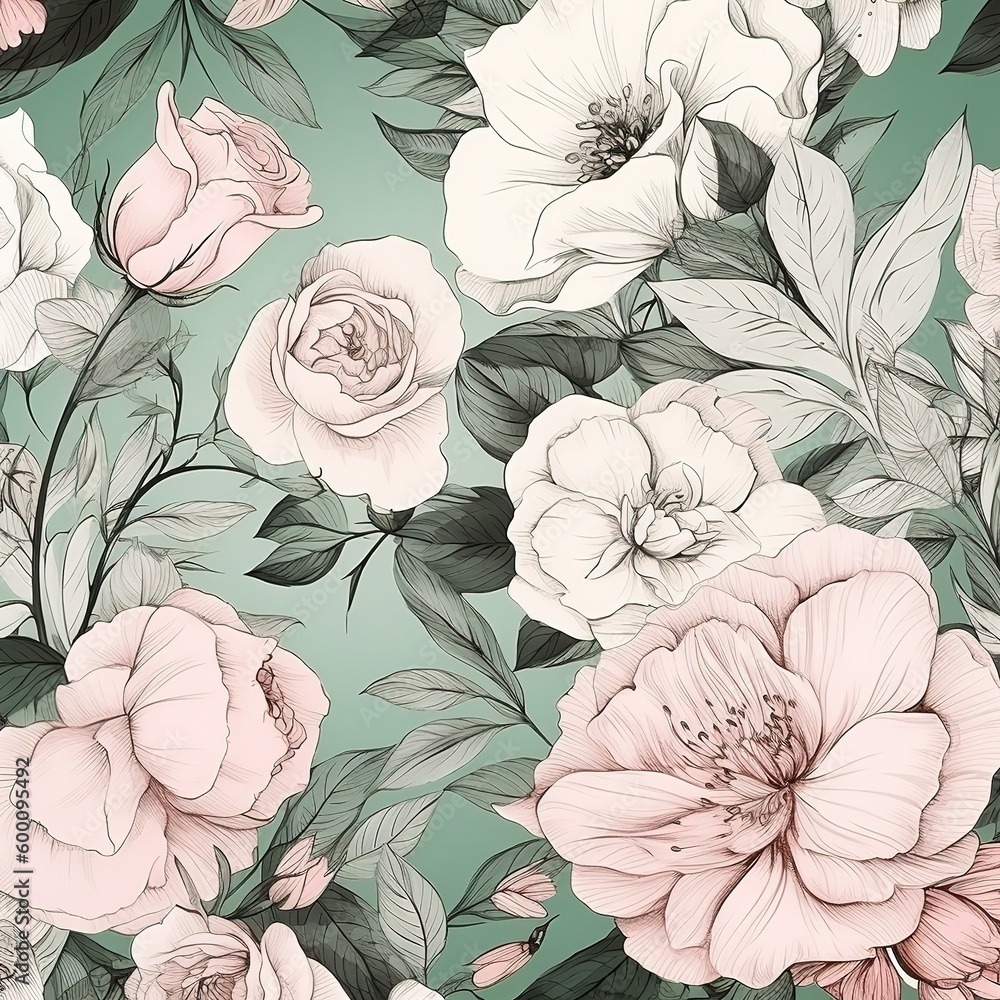 custom made wallpaper toronto digitalseamless background with roses