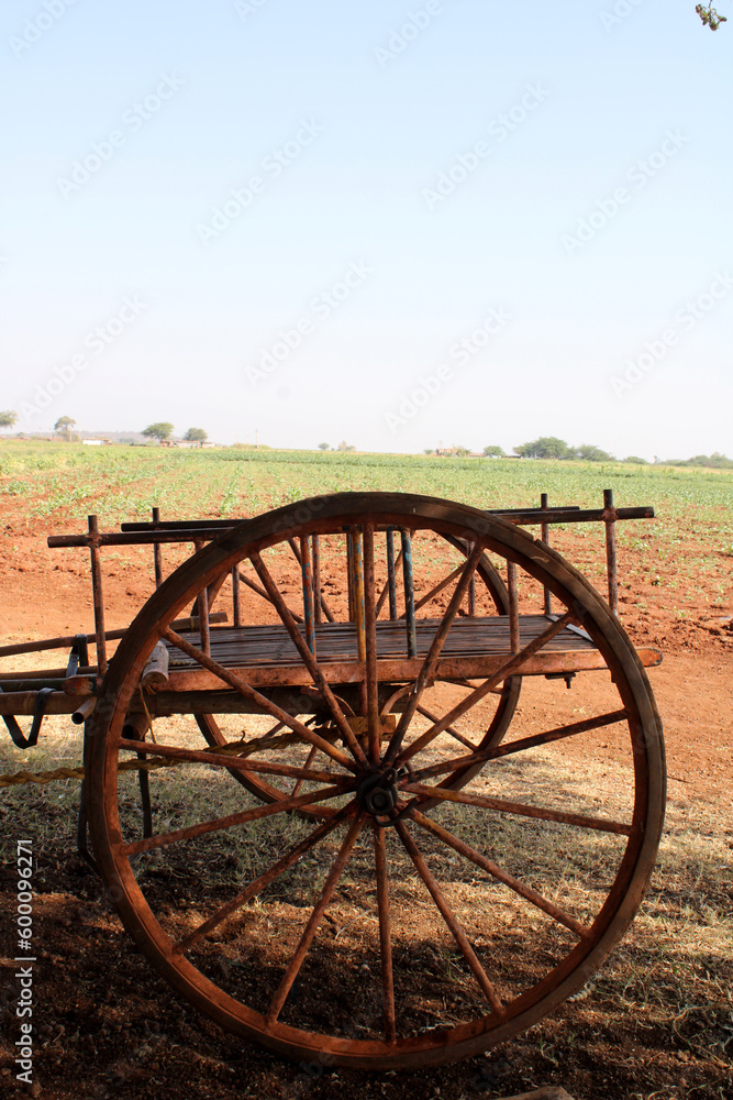 Empty Vintage Wagon Cart, Karnataka