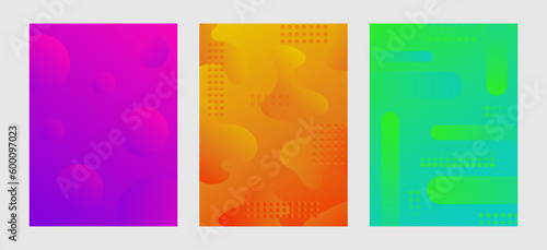 Abstract trendy gradient  geometric background.  Retro background with abstrackt shapes, dots and gradient.  photo