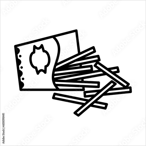 French Fries Icon, Fast Food Icon, Finger Chips, Deep Fried Potato