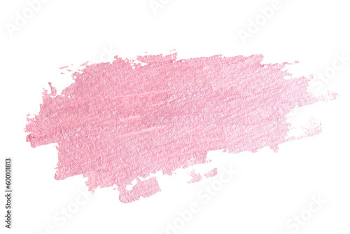 パール　ピンクのペイント　ブラシタッチ　透明の背景