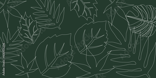 Tropical leaf Wallpaper, Luxury nature leaves pattern design. vector eps.10