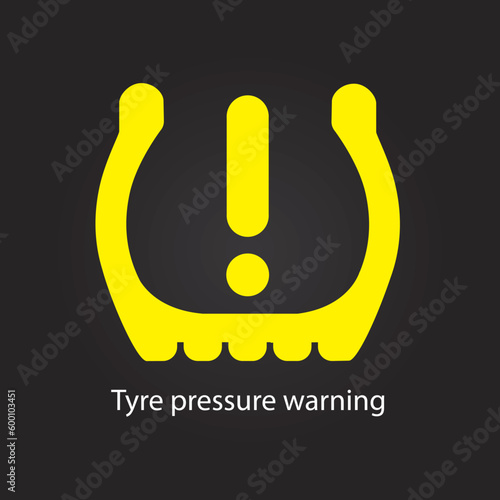 Tyre pressure warning icon