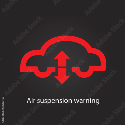 Air suspension warning light