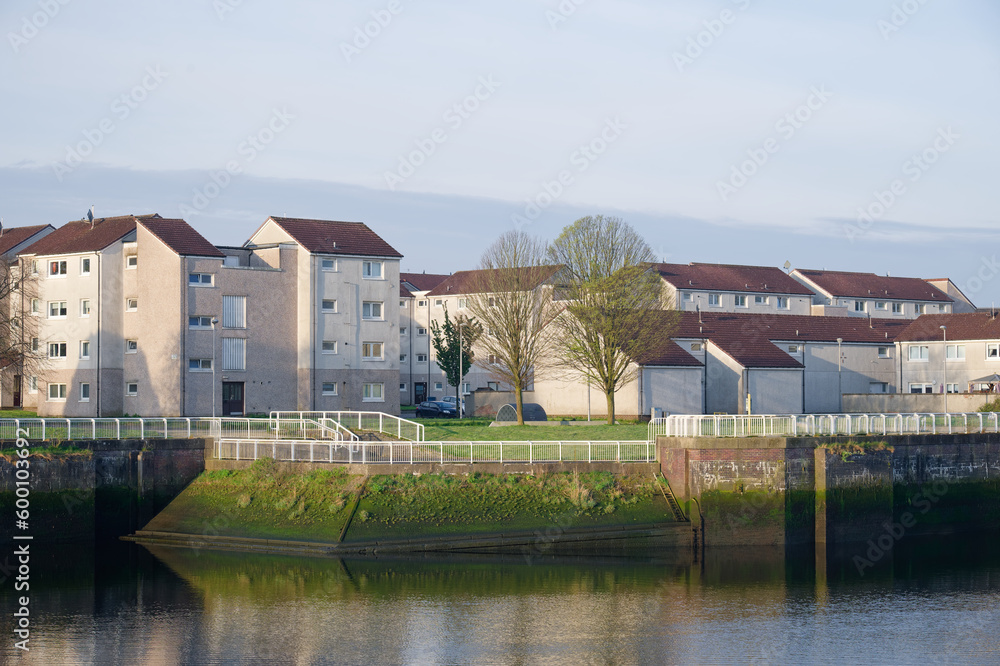 Fototapeta premium Council houses in poor estate with high populations and many social welfare issues