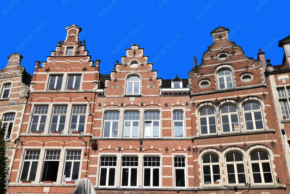 Maisons flamandes à Louvain. Belgique