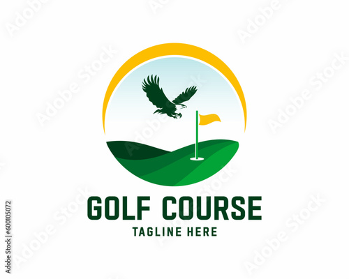Golf course logo template. Golf sports.