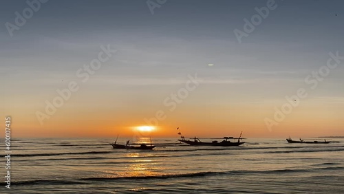 sunset on the sea