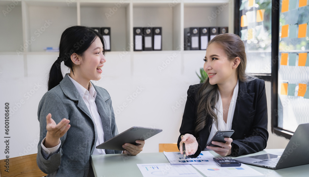 Business corporate team brainstorming, planning strategy having a discussion Analysis investment researching with chart at office desk documents in office. Business corporate team brainstorming, planning strategy having a discussion Analysis investment researching with chart at office desk documents in office.