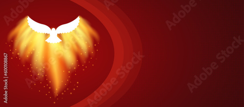Fotografering Pentecost Sunday Christian holiday Abstract Banner