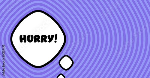 Speech bubble with hurry text. Boom retro comic style Pop art style. Vector line icon for Business and Advertising