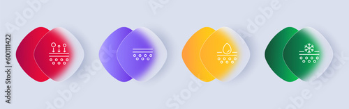 Skin cream icon set. Lotion, helps prevent sunburn and premature aging caused by UV rays. Skin care. Glassmorphism style. Vector line icon for Business and Advertising