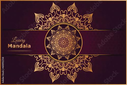 Luxury vector ornamental geometric creative mandala background pattern design template. Traditional Turkish, Indian, motifs, Arabic.