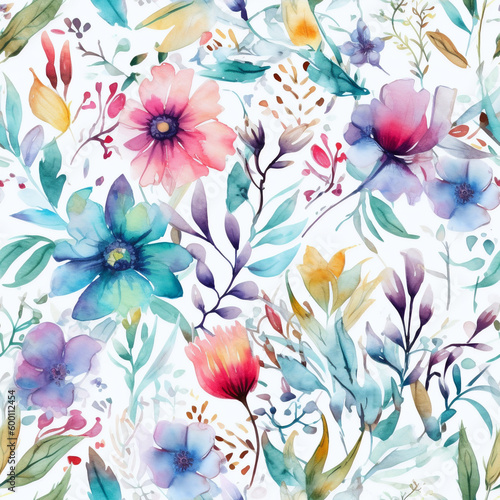 Floral Fiesta: A Festive and Cheerful Watercolor Design