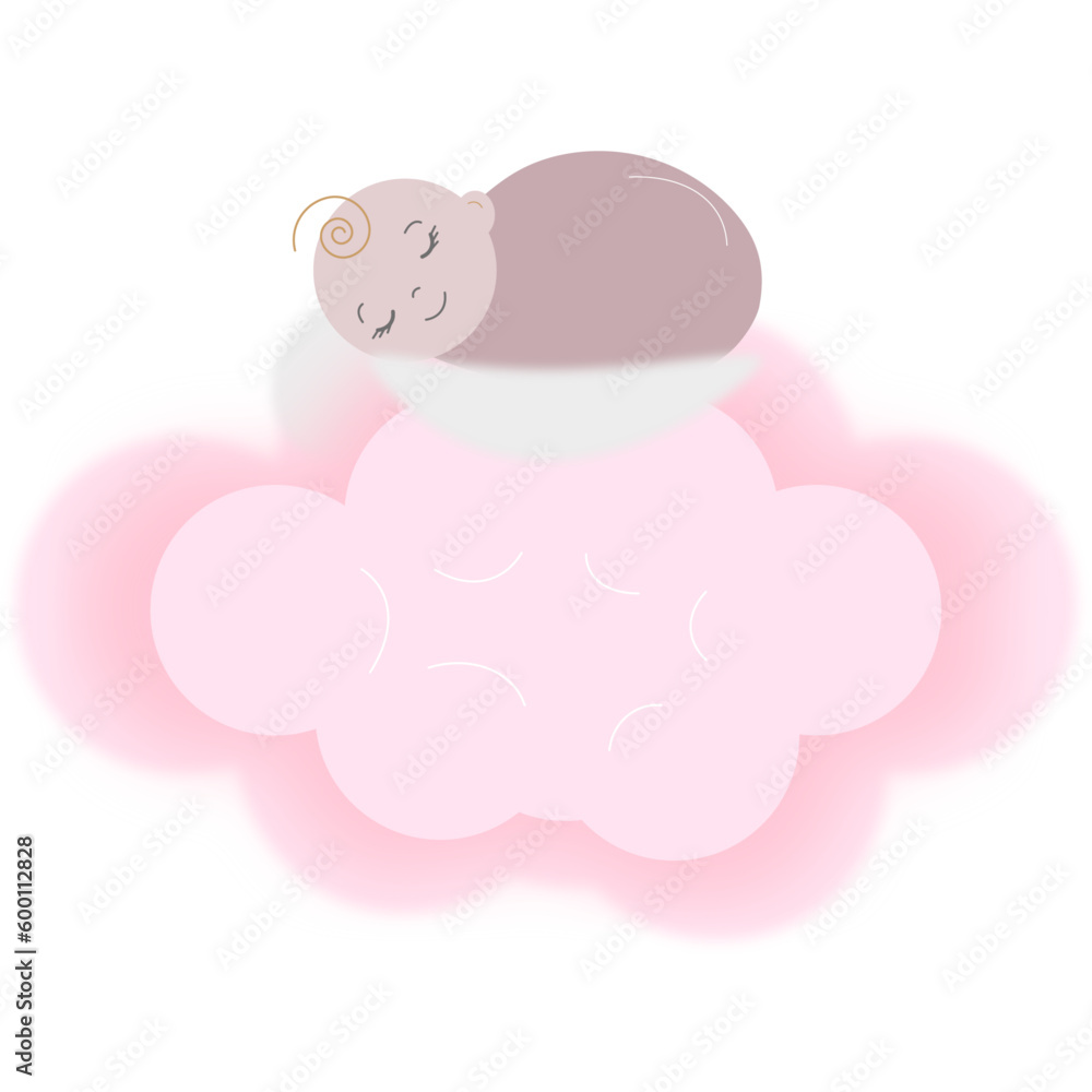 BABY SLEEPING IN PINK CLOUD BABY SLEEPING IN PINK CLOUD