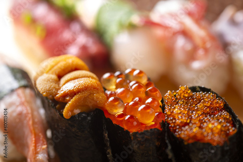 Fototapeta Naklejka Na Ścianę i Meble -  北海道の新鮮で美味しい寿司