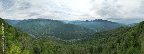 Panorama of mountains landscape in Adjara