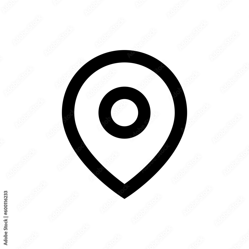 Location pin icon. Map pin place marker icon symbol . line outline Location pin icon. Map pin place marker icon symbol . line outline