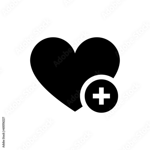 add to favorite icon heart plus symbol. save to favorites icon bookmark symbol