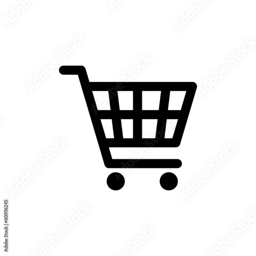 Shopping cart icon . shop and sale line art icon