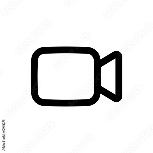 video camera icon for streaming , facetime icons video call symbol . line outline