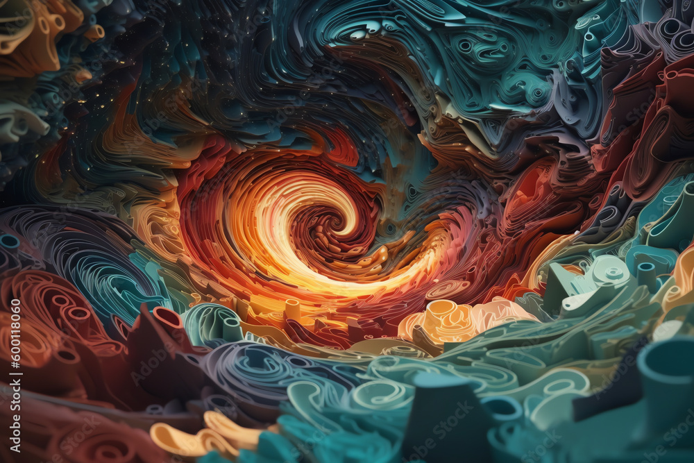 A paper art style scene of a galaxy in outer space. generative AI A paper art style scene of a galaxy in outer space. generative AI