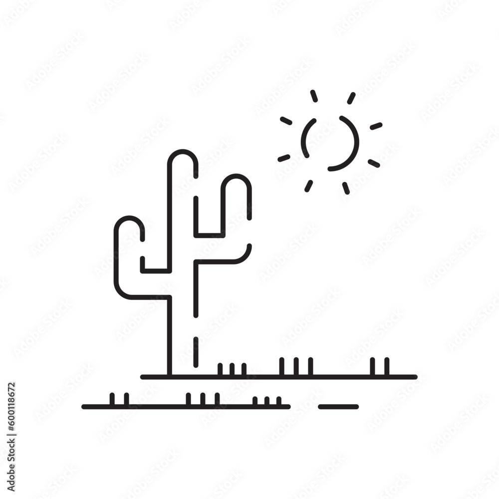 Landscape icons, thin line style, flat design vector illustration. Summer, spring season. Nature garden and home Landscape icons, thin line style, flat design vector illustration. Summer, spring season. Nature garden and home