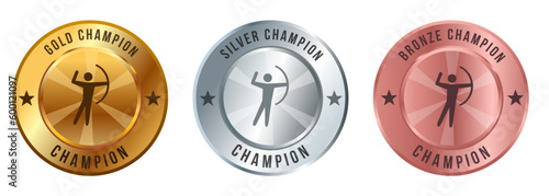 Archery sport trophy gold medal silver bronze award competition championship