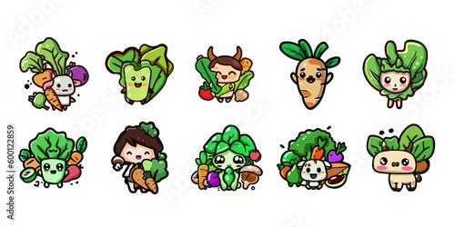Vegan vector graphic clipart design