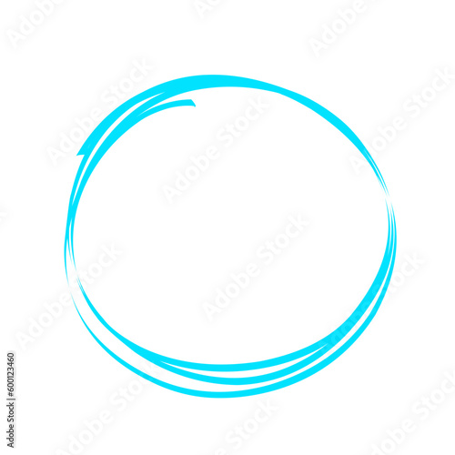 Doodle circle sketch. Hand drawn round shape. Vector circular frames