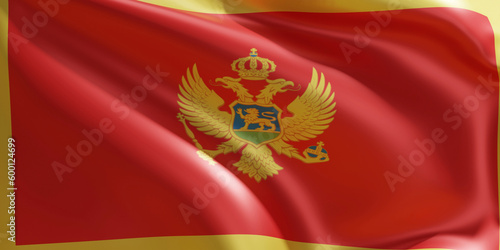 3d flag of montenegro