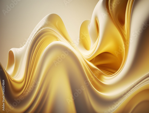Yellow silk liquid wave in ...