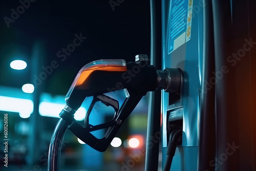 Fuel pumps in a gas station...