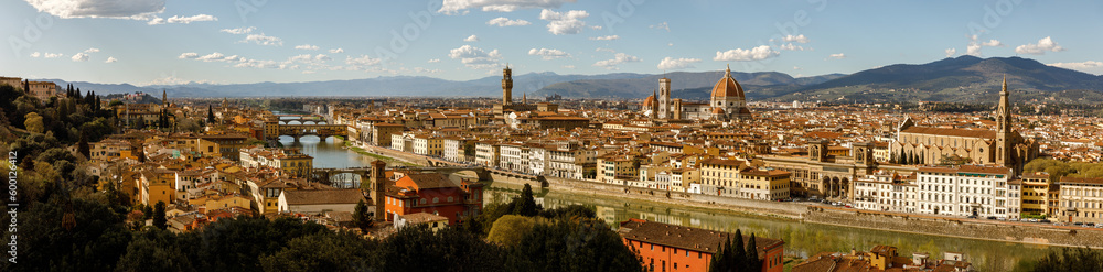 Big panorama of Florence skyline. Italian cityscape