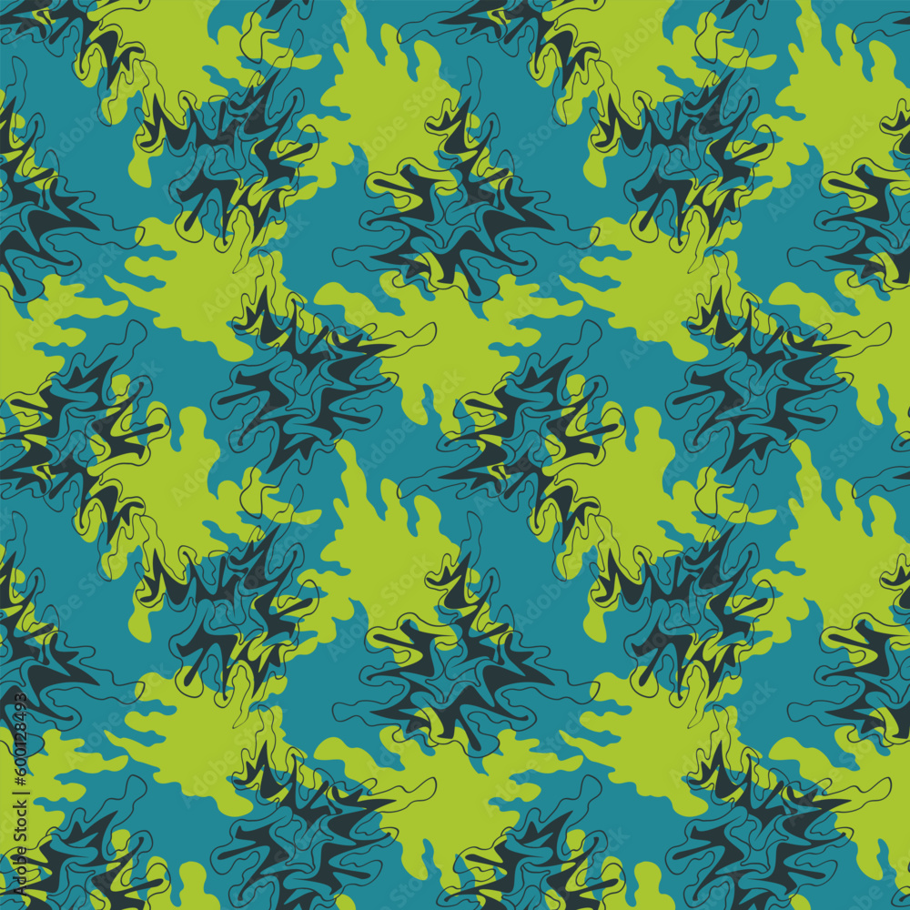 Unique seamless artwork with hand drawn wave abstract pattern Unique seamless artwork with hand drawn wave abstract pattern