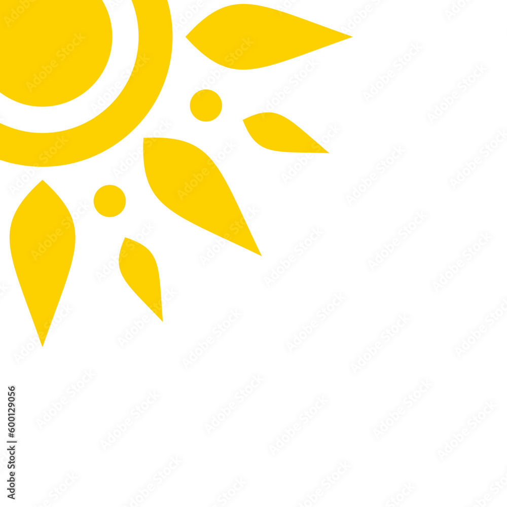 Obraz premium Sun Corner Illustration