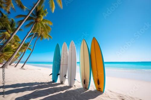 Surfboards on the beach © Luka