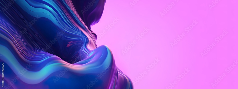Modern Abstract Background with blue and purple fluid waves. Genretavie ai