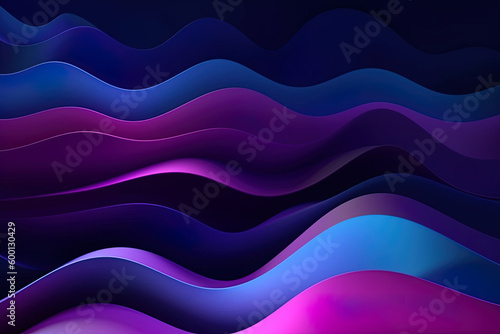 Modern Abstract Background with blue and purple fluid Waves. Genretavie ai