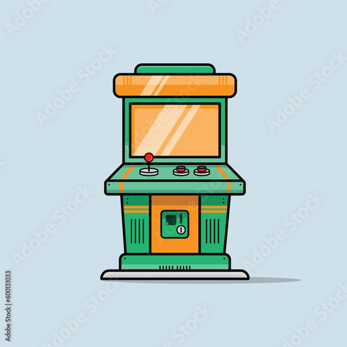 illustration of big arcade machine