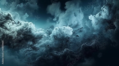 Black and White Cloudscape in the Sky created with Generative AI technology © NK