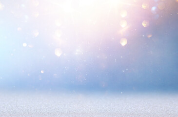 Abstract background of soft focus bokeh lights