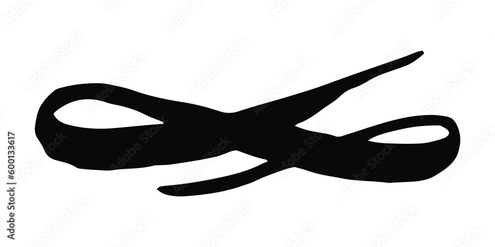 Obraz premium Infinity symbol hand painted with grunge brush stroke and black paint. Png clipart isolated on transparent background