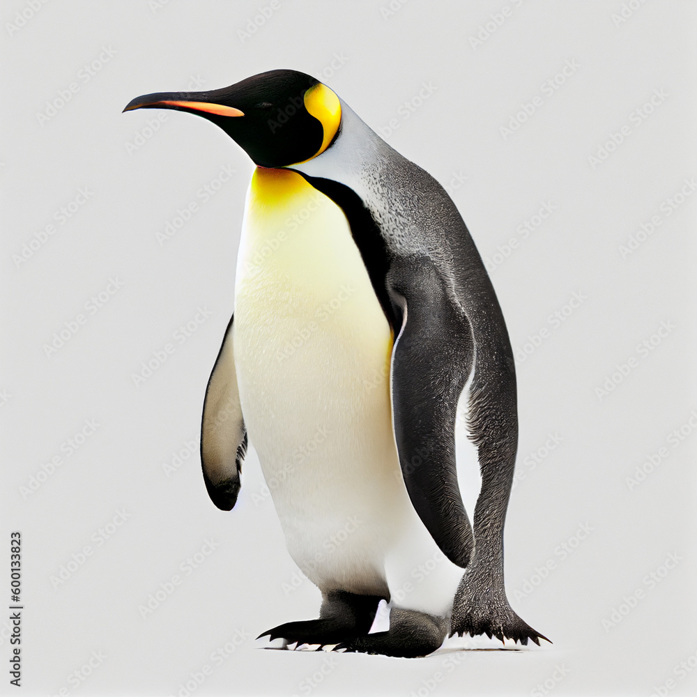 Fototapeta premium Emperor penguin. isolated on white background Generative AI