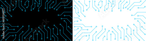 circuit board with blue line and transparent background photo