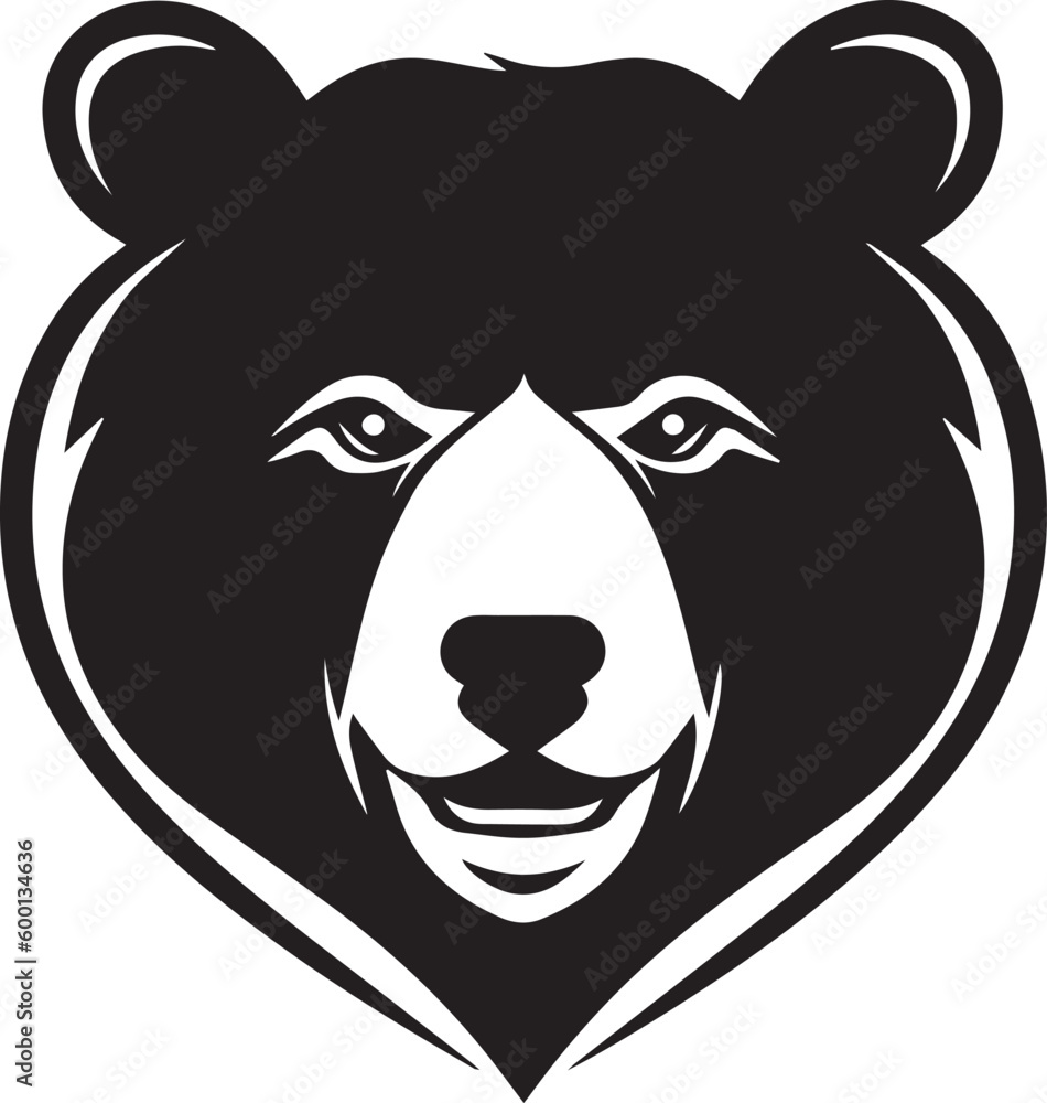 Bear head logo vector illustration, SVG Bear head logo vector illustration, SVG