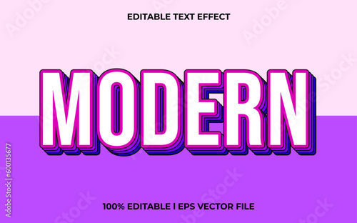 Modern 3d text effect and editable text, template 3d style use for trendy tittle